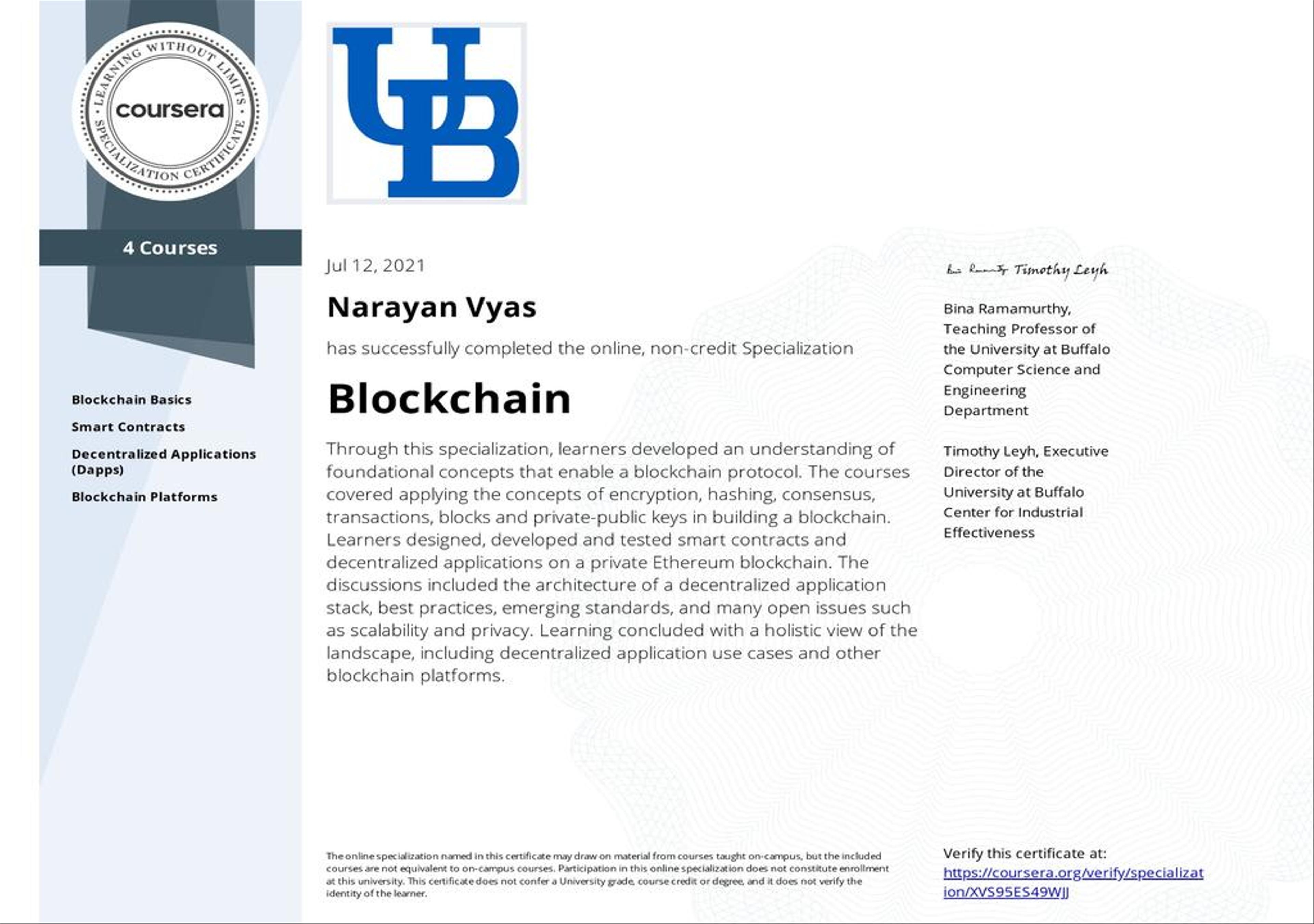 Coursera Blockchain