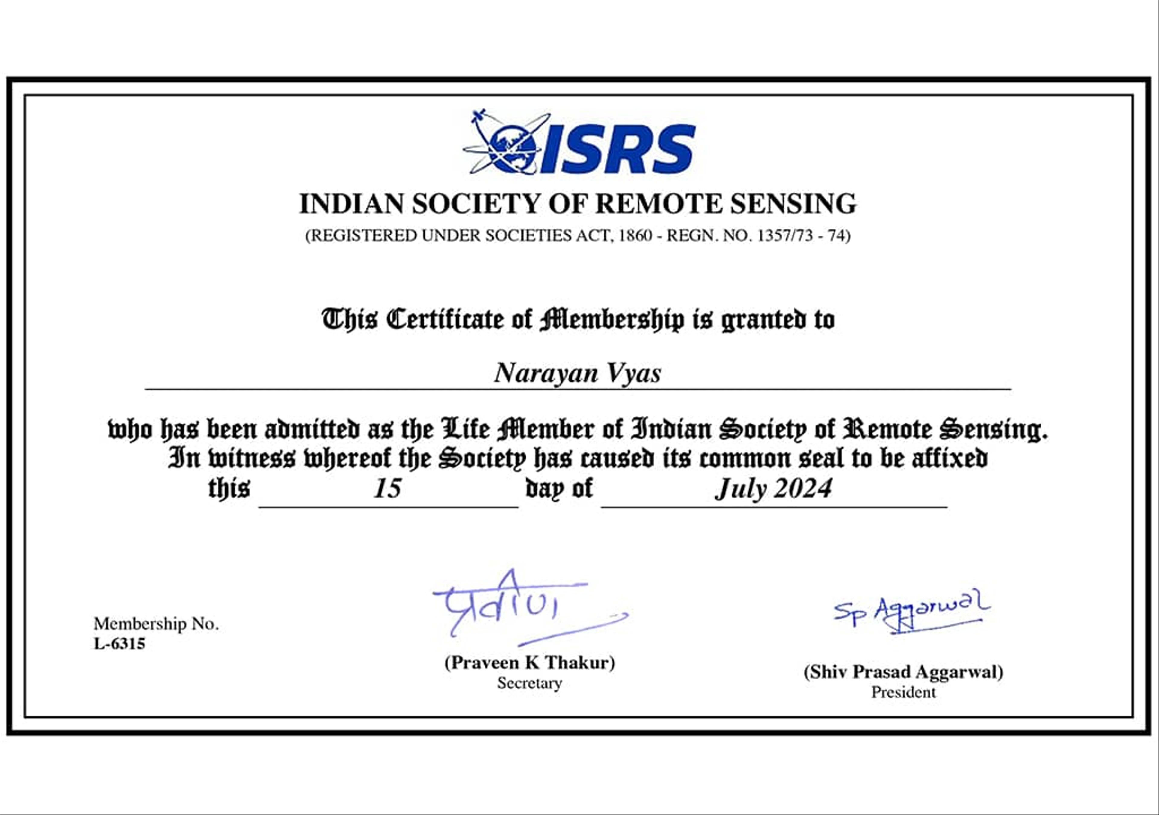 ISRS Membership